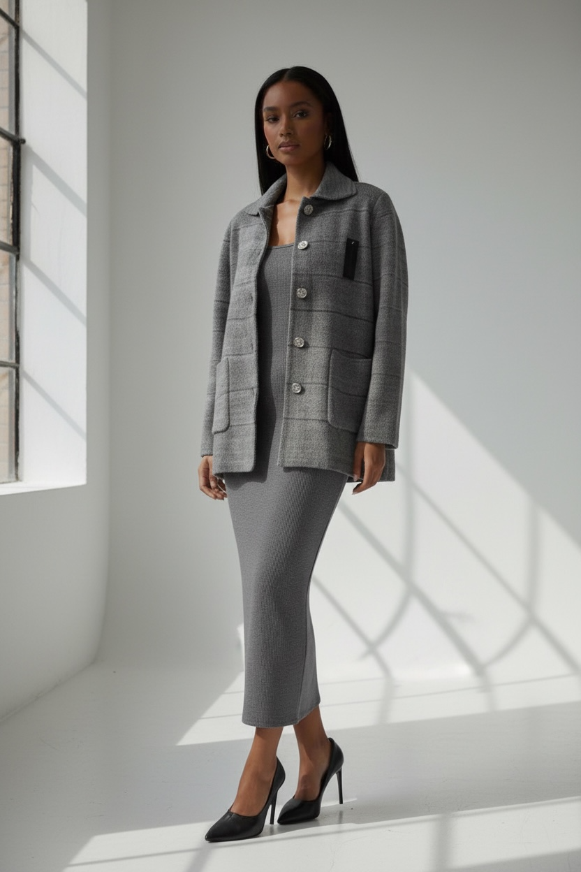 Ladies’ Grey Wool Jersey