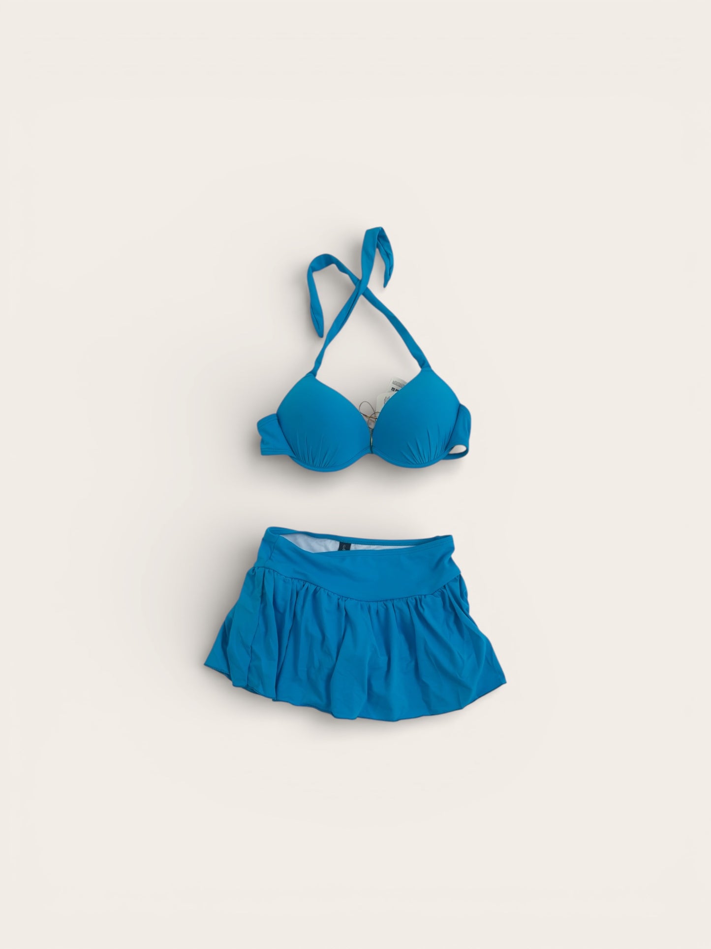 Women's Solid Color Casual Bikini Set Bra and Bottom Skirt For Vacation