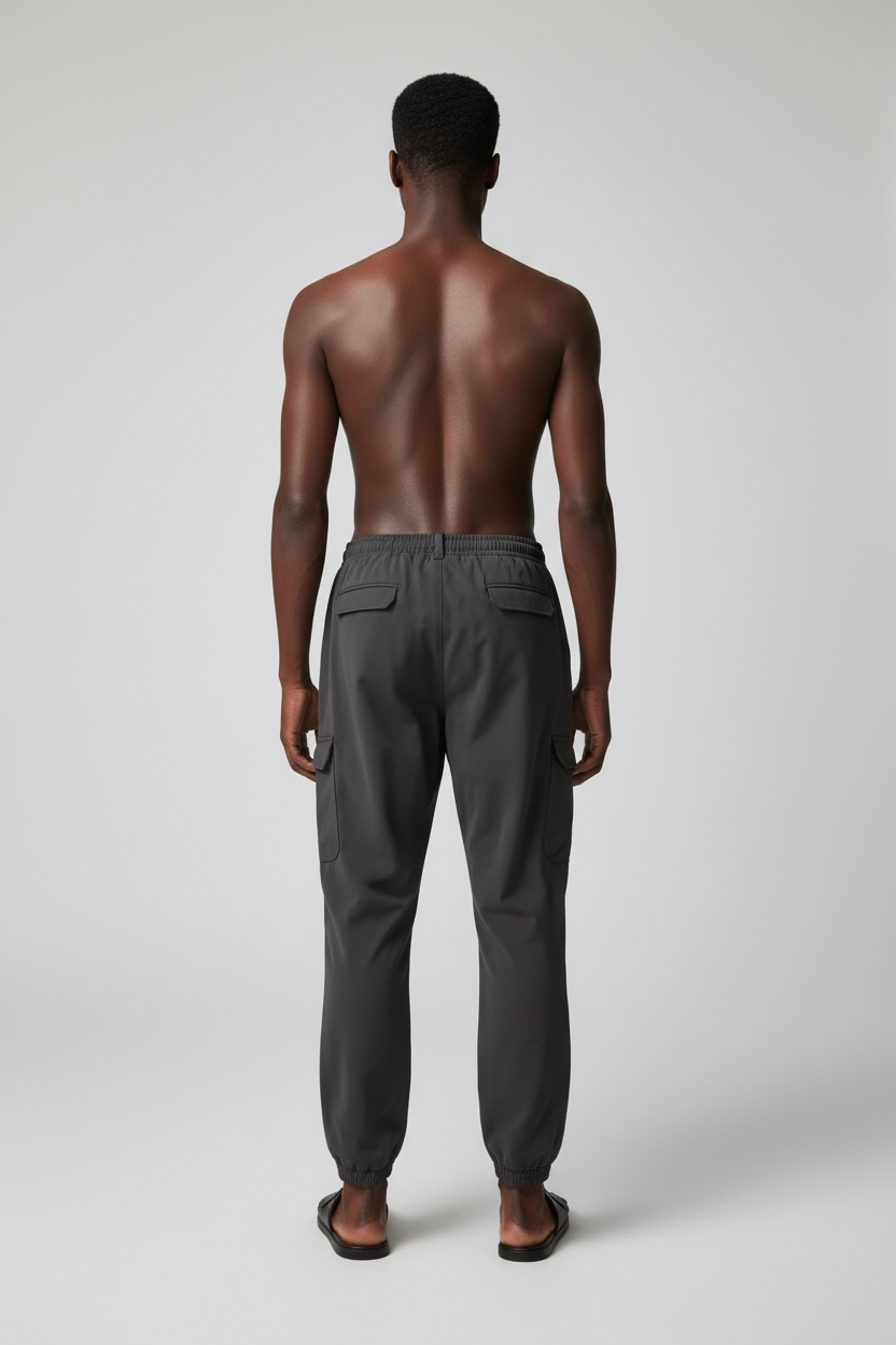 Men’s Casual Black Cargo Pants