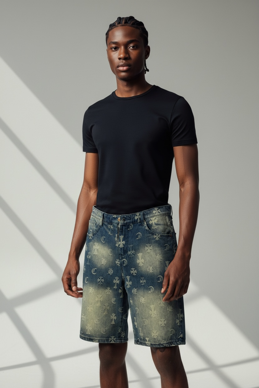 Washed Dior Prints Demin Men Jots