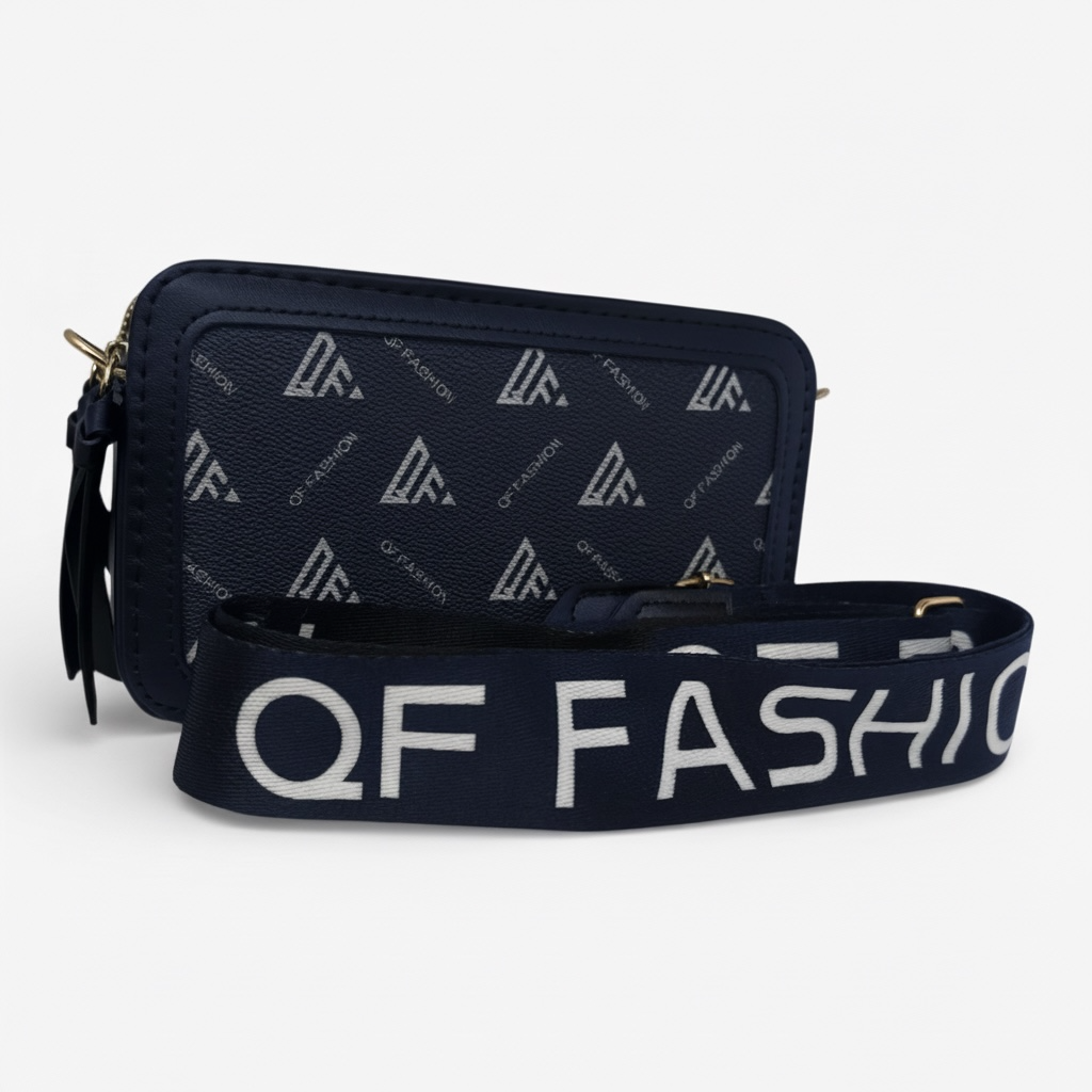 QF Fashion Sling Bag Double zip Double Space