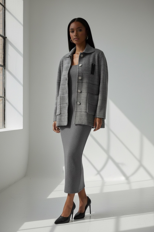 Ladies’ Grey Wool Jersey