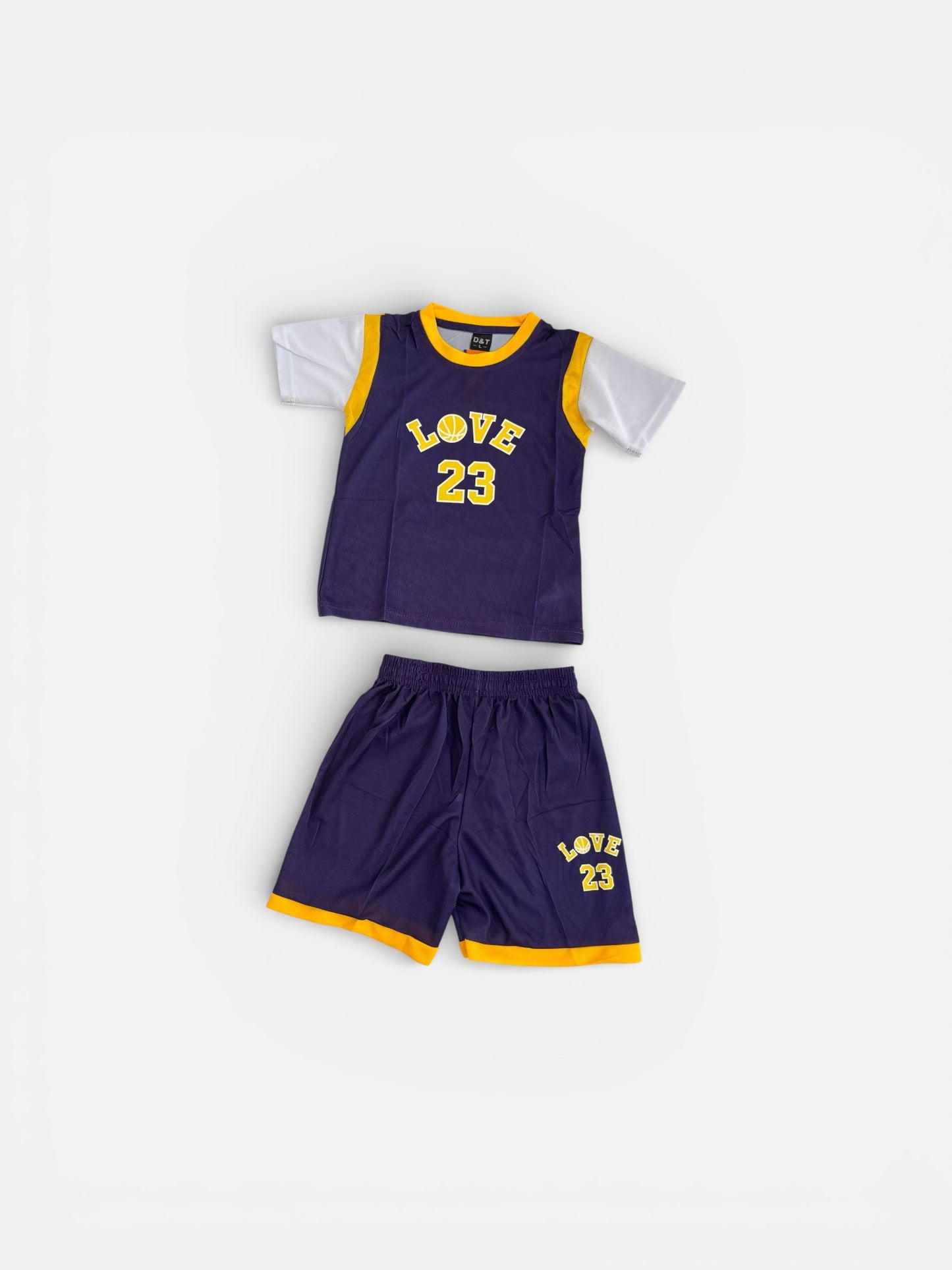 2pcs/Set Boys Casual Outdoor Sports Basketball Jersey. Short Sleeve
