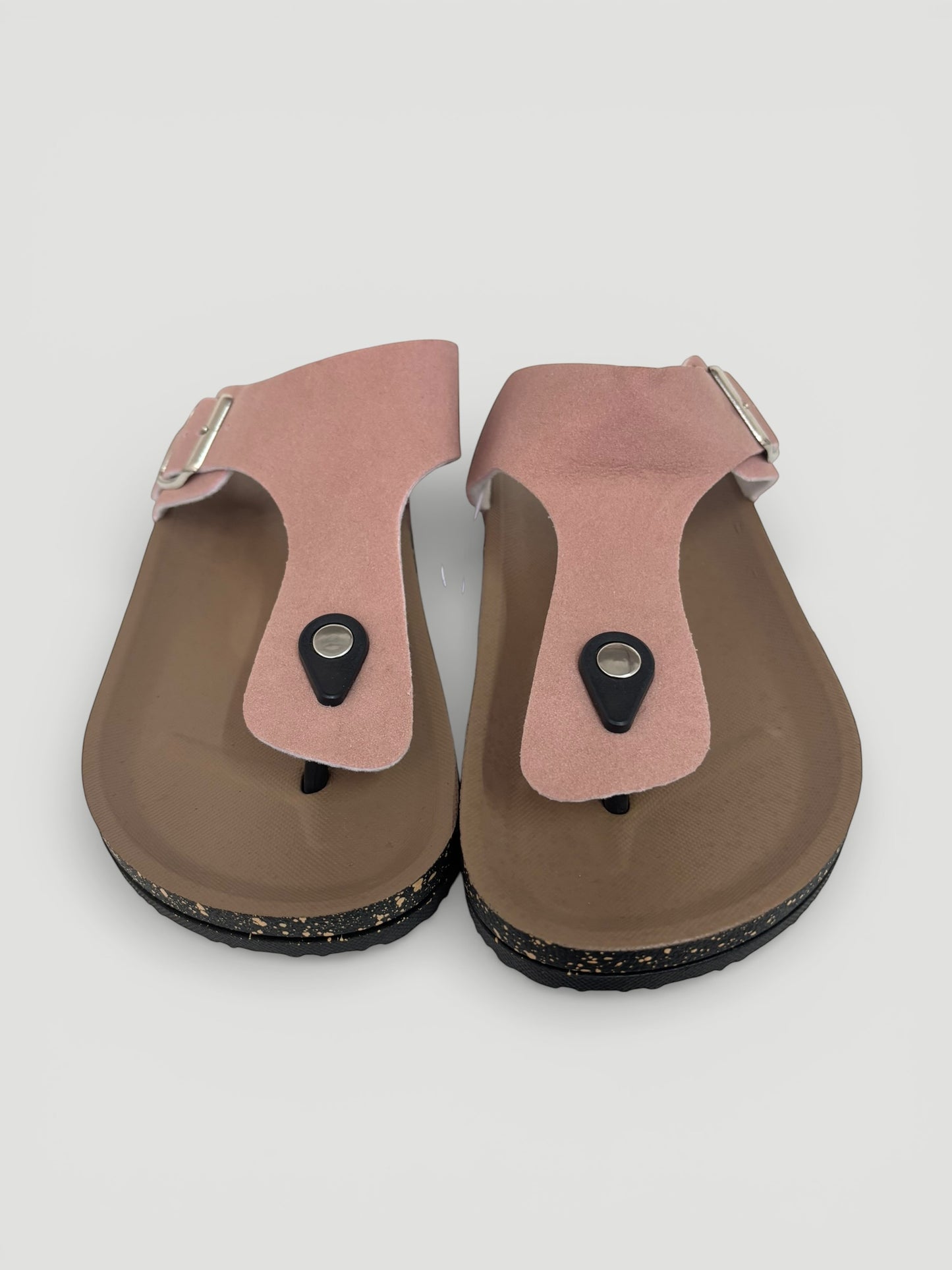 Women's Fashionable Casual Buckle Detail Post Toe Flatform Sandals