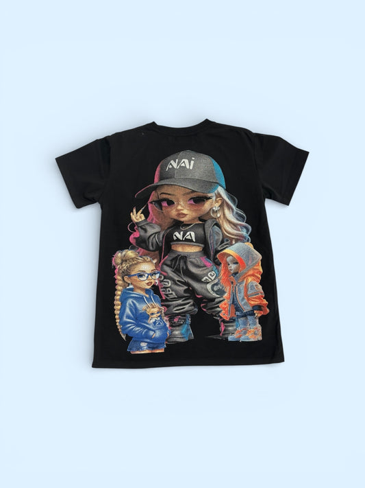 Cartoon Kids T-shirt Round Neck Short Sleeve