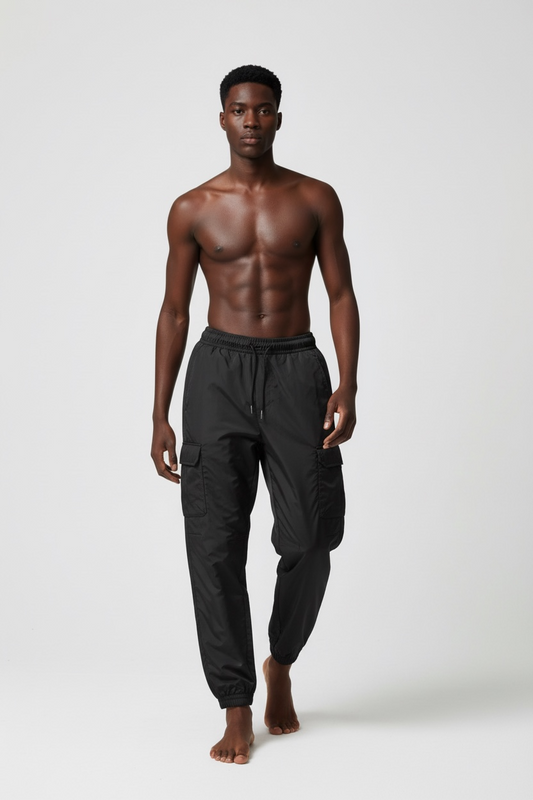 Men’s Casual Black Cargo Pants