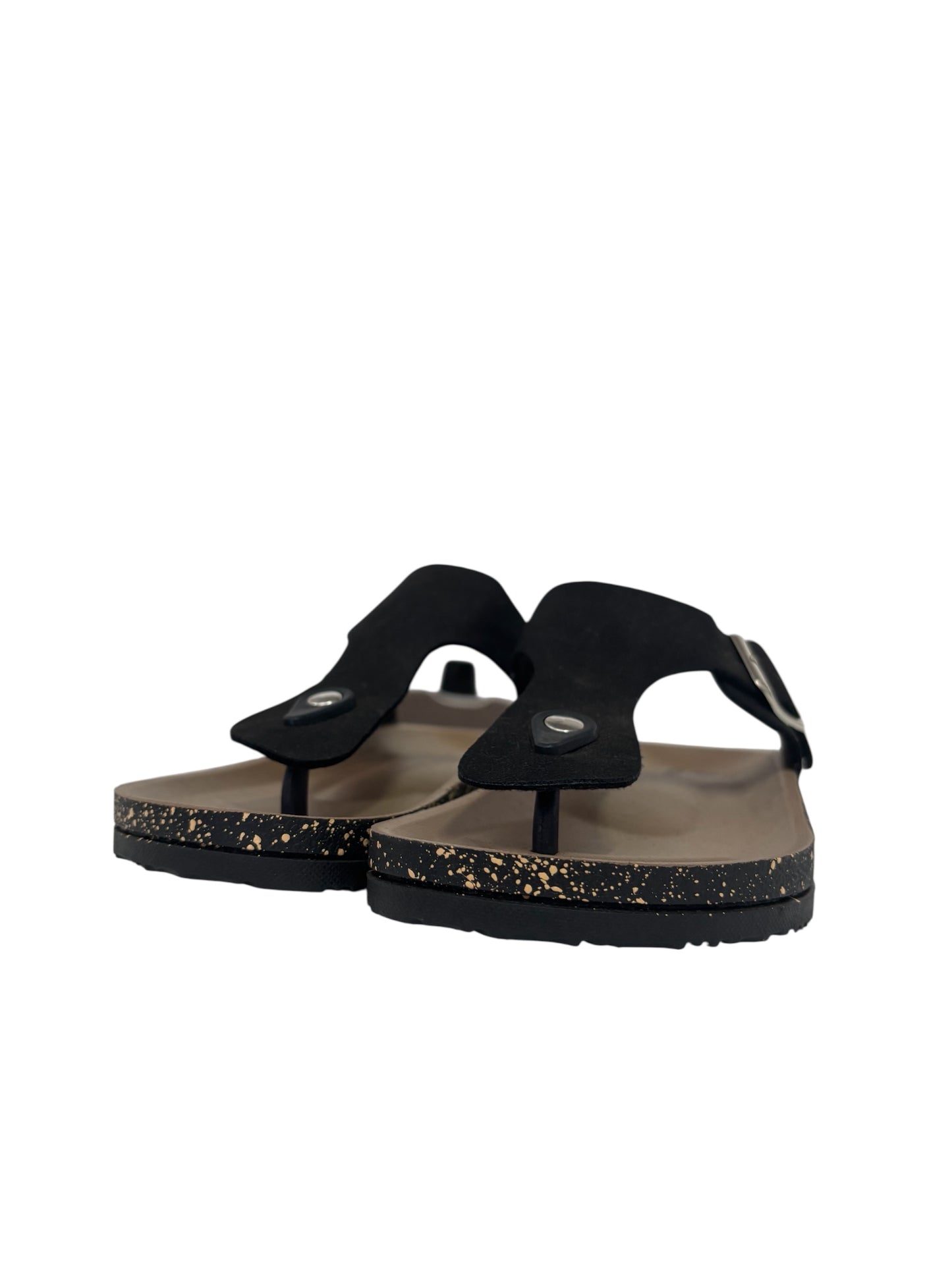 Women's Fashionable Casual Buckle Detail Post Toe Flatform Sandals