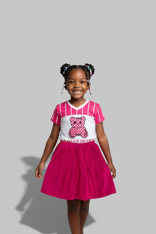 2pc Young Girls Basketball T-shirt and Skirt