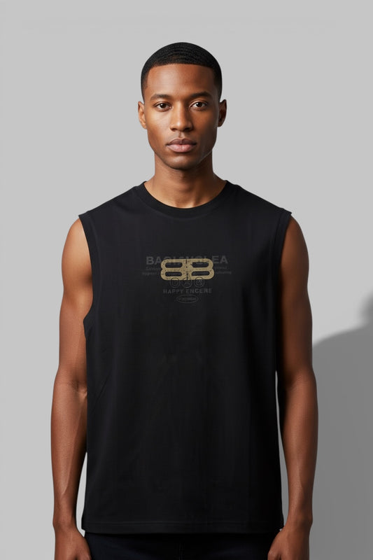 Black Vest Sports Casual Wear