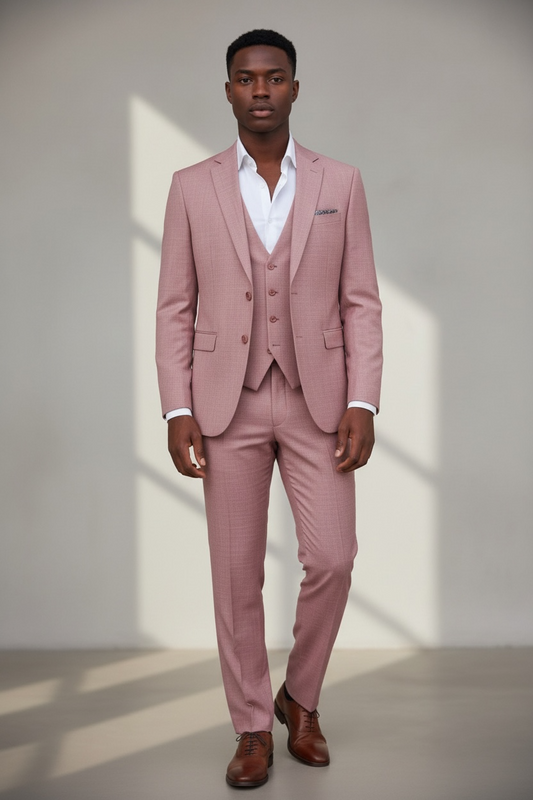 Dust Pink Men 3pc Suit