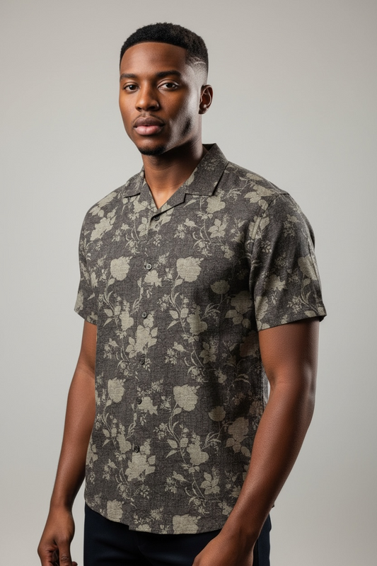 Manfinity Mode Men's Casual Short Sleeve Printed Shirt For Summer