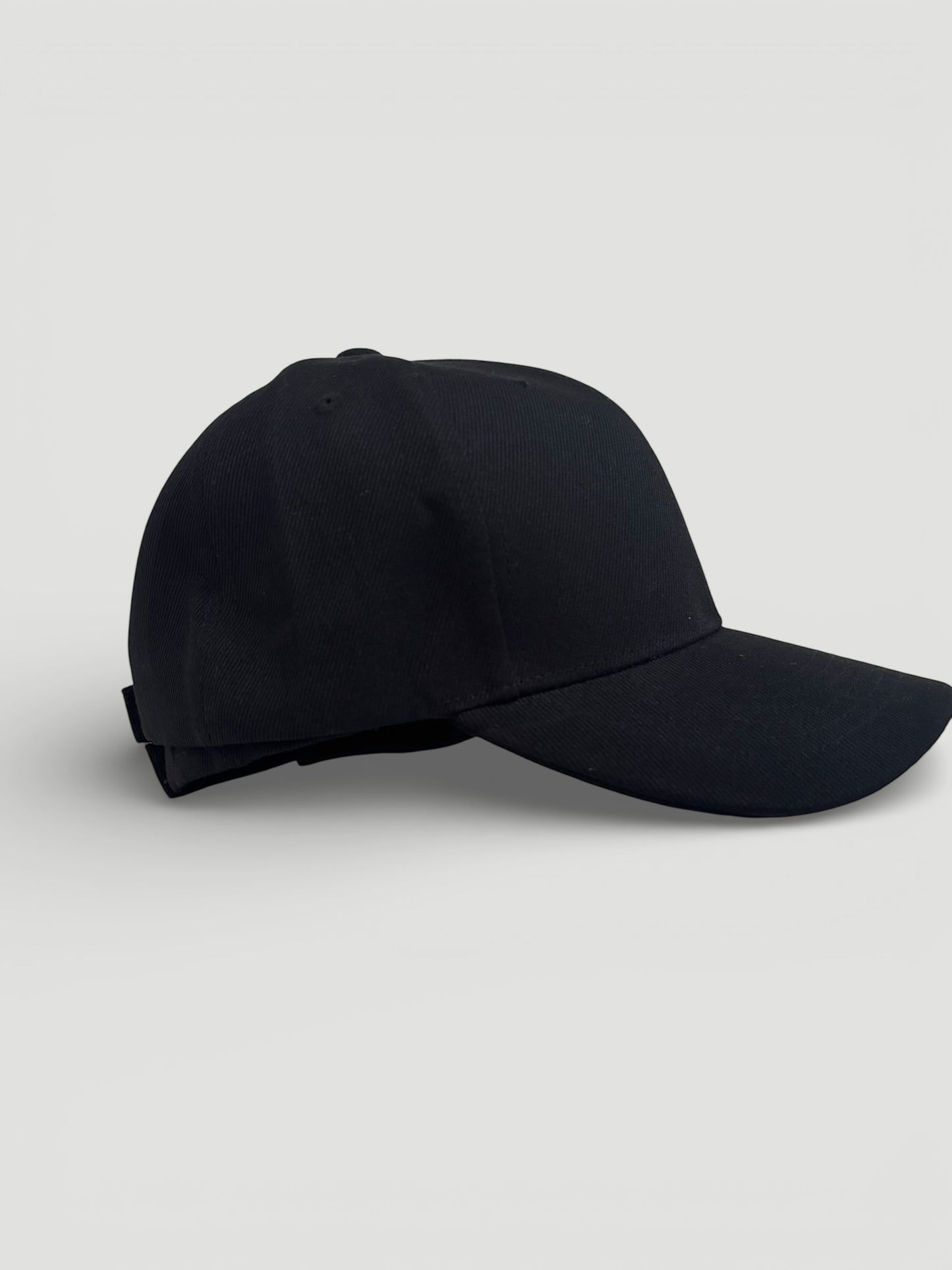1pc Unisex Simple Casual Black Baseball Cap, Adjustable Back Size