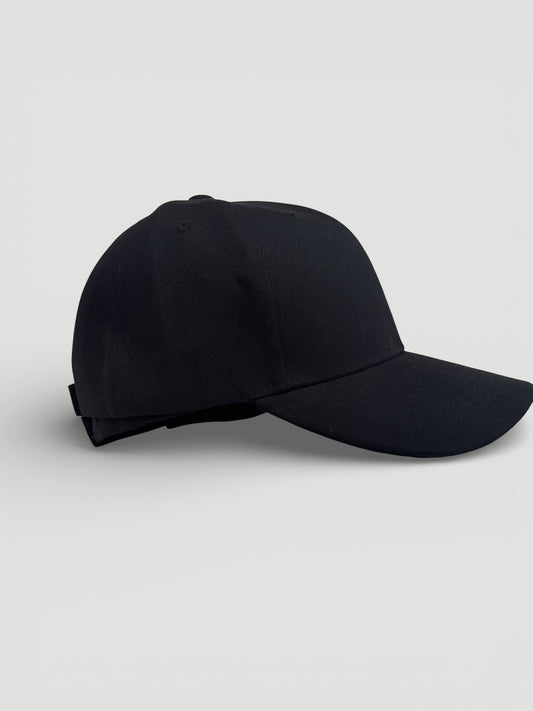 1pc Unisex Simple Casual Black Baseball Cap, Adjustable Back Size