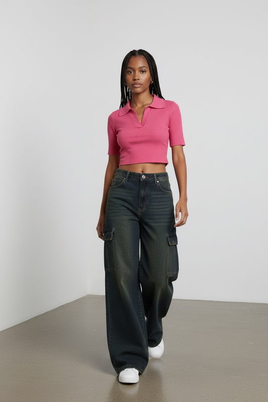 Women’s Multiple Pocket Jeans Blue