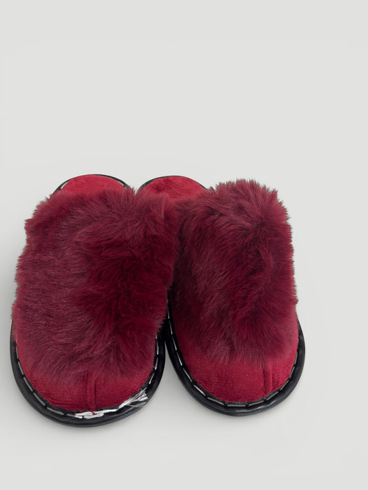 Casual Comfortable Solid Color Plush Slippers, Women Flats
