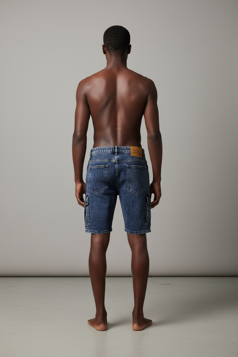 Men’s Blue Demin Shorts multi Pockets