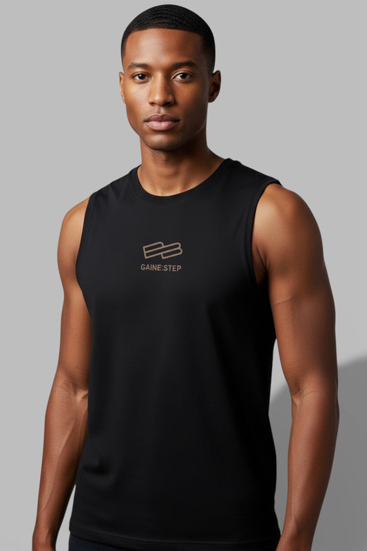 BB Gaine: Step vest Black Sports Casual Wear