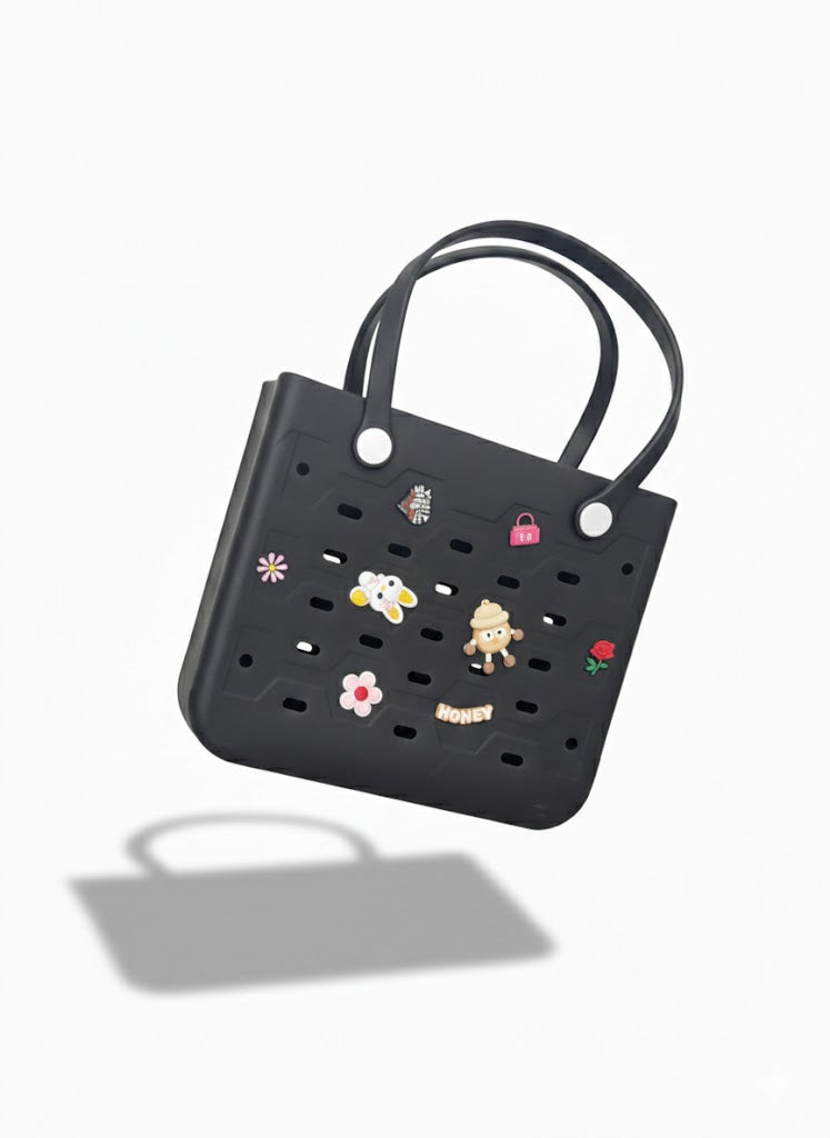 1pc Boge Bag Grey Black with charms