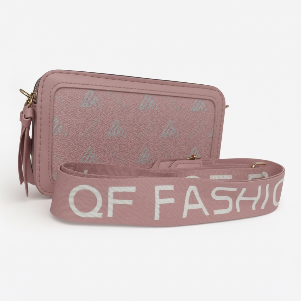 QF Fashion Sling Bag Double zip Double Space