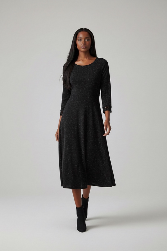 Ladies Black Shimmer Dress
