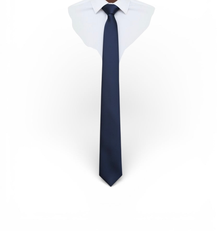 Plain Navy Blue Tie