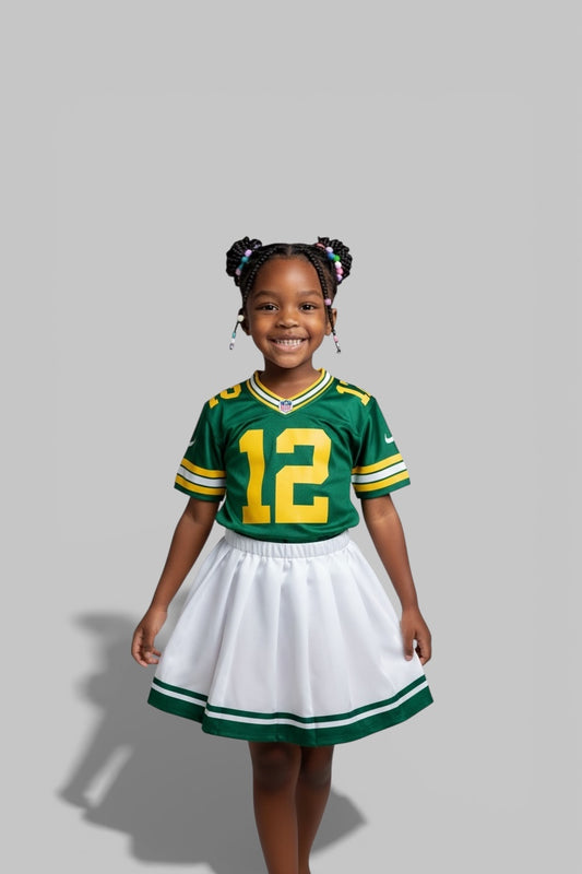2pc Young Girls Basketball T-shirt and Skirt Number 12
