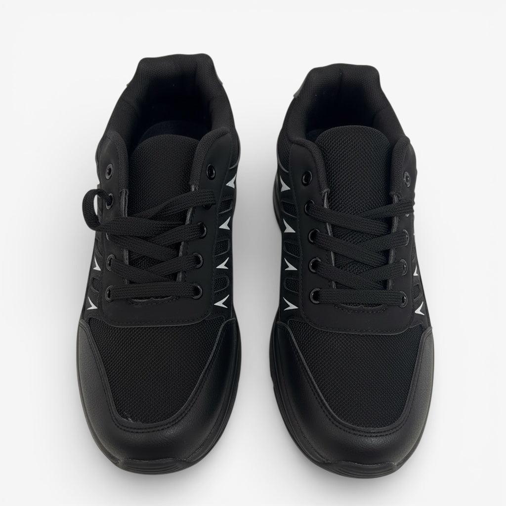 Black Casual Sneakers. Fitness Shoes