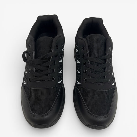 Black Casual Sneakers. Fitness Shoes